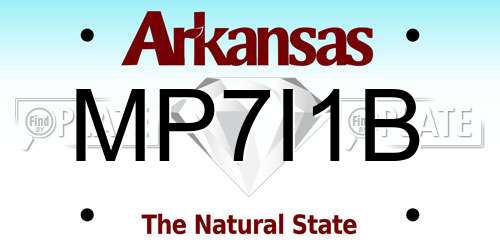 MP7I1B Arkansas License Plate