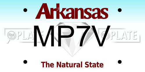 MP7V Arkansas License Plate