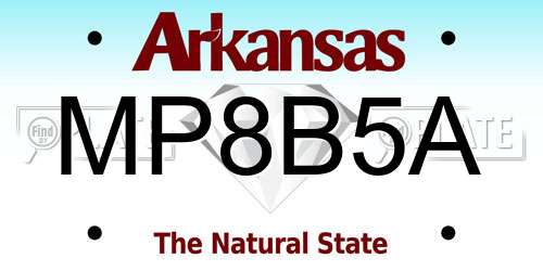 MP8B5A Arkansas License Plate