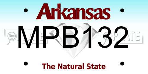 MPB132 Arkansas License Plate