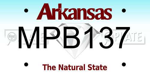 MPB137 Arkansas License Plate