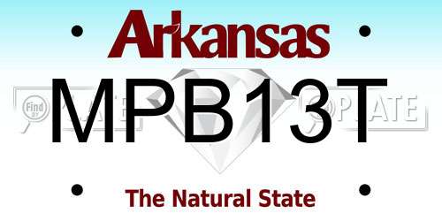 MPB13T Arkansas License Plate