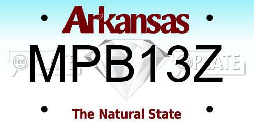 MPB13Z Arkansas License Plate