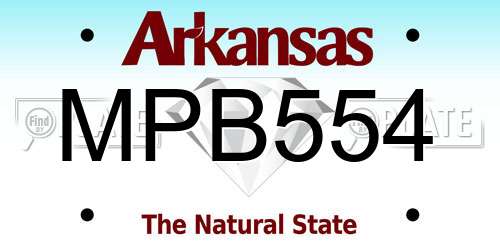 MPB554 Arkansas License Plate