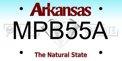 MPB55A Arkansas License Plate