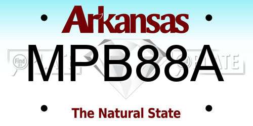 MPB88A Arkansas License Plate