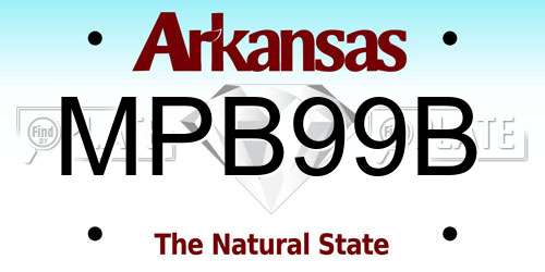 MPB99B Arkansas License Plate