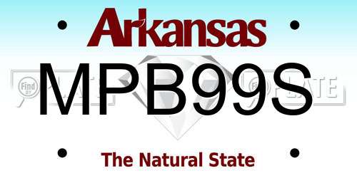 MPB99S Arkansas License Plate