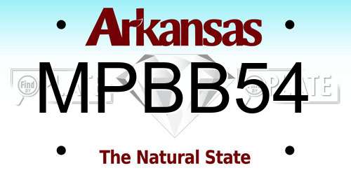 MPBB54 Arkansas License Plate