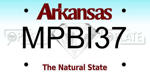MPBI37 Arkansas License Plate