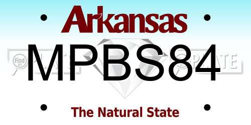MPBS84 Arkansas License Plate