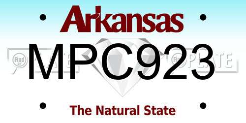 MPC923 Arkansas License Plate