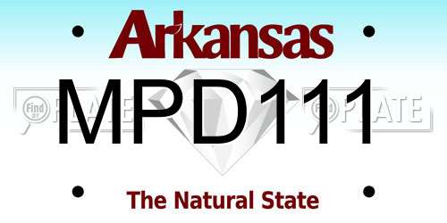 MPD111 Arkansas License Plate