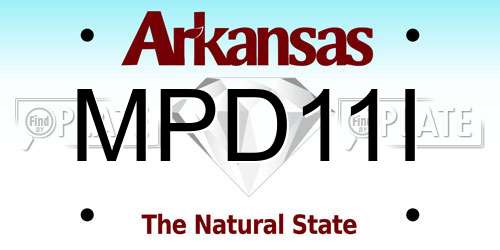 MPD11I Arkansas License Plate