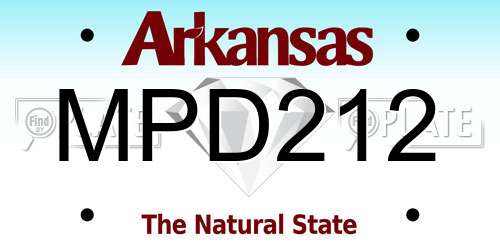 MPD212 Arkansas License Plate