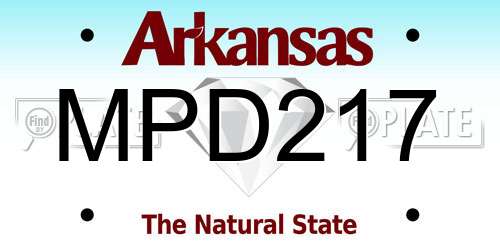 MPD217 Arkansas License Plate