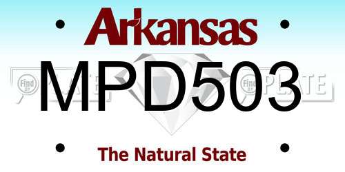 MPD503 Arkansas License Plate