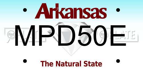 MPD50E Arkansas License Plate