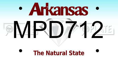 MPD712 Arkansas License Plate