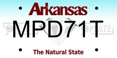 MPD71T Arkansas License Plate