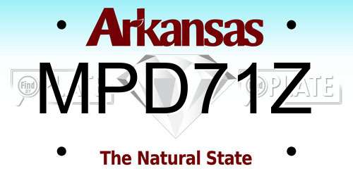 MPD71Z Arkansas License Plate