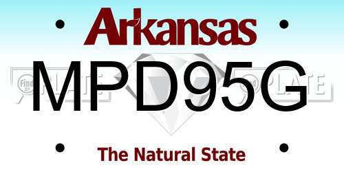 MPD95G Arkansas License Plate