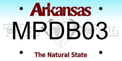 MPDB03 Arkansas License Plate
