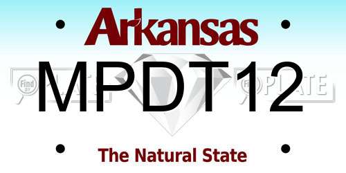 MPDT12 Arkansas License Plate