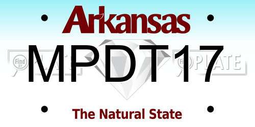 MPDT17 Arkansas License Plate