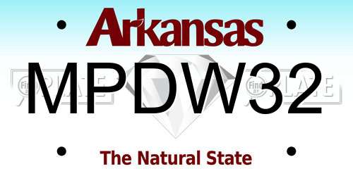 MPDW32 Arkansas License Plate