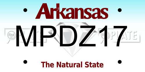 MPDZ17 Arkansas License Plate