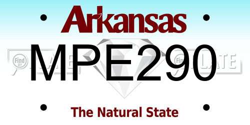 MPE290 Arkansas License Plate