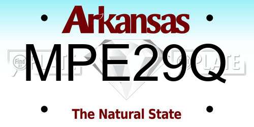 MPE29Q Arkansas License Plate