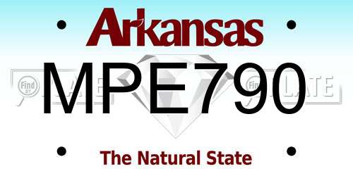 MPE790 Arkansas License Plate