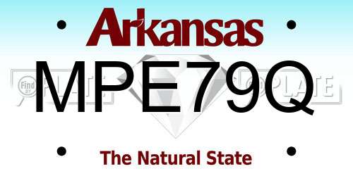 MPE79Q Arkansas License Plate