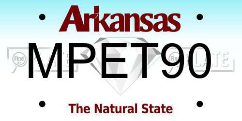 MPET90 Arkansas License Plate
