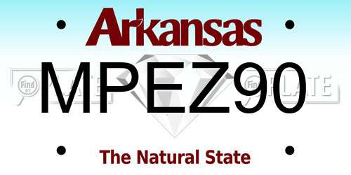 MPEZ90 Arkansas License Plate