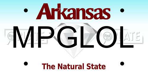 MPGLOL Arkansas License Plate