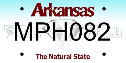MPH082 Arkansas License Plate