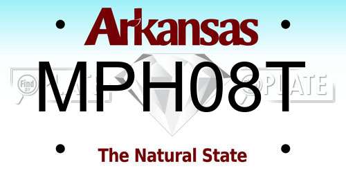 MPH08T Arkansas License Plate