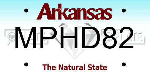MPHD82 Arkansas License Plate