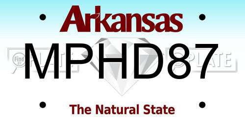 MPHD87 Arkansas License Plate