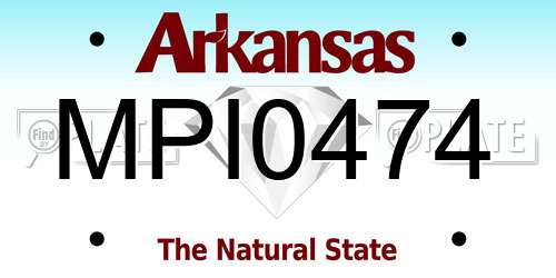 MPI0474 Arkansas License Plate