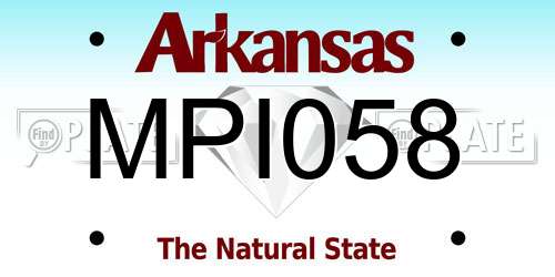 MPI058 Arkansas License Plate