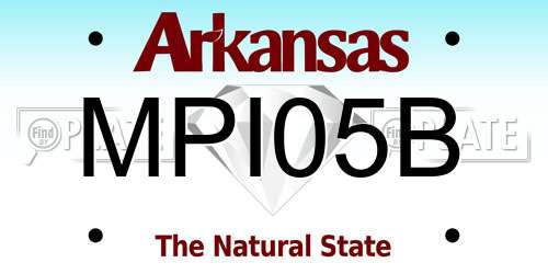 MPI05B Arkansas License Plate
