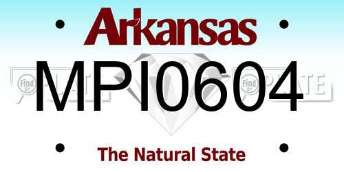 MPI0604 Arkansas License Plate