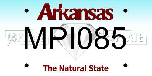 MPI085 Arkansas License Plate