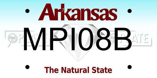 MPI08B Arkansas License Plate