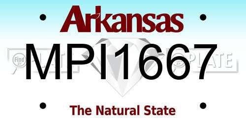 MPI1667 Arkansas License Plate