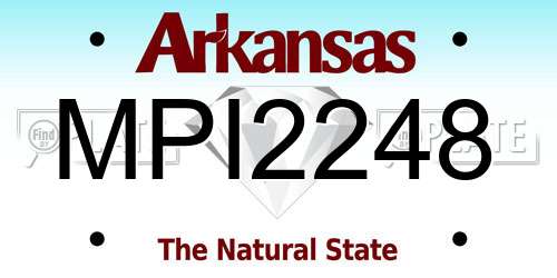 MPI2248 Arkansas License Plate